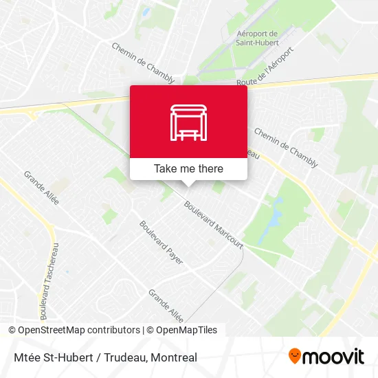 Mtée St-Hubert / Trudeau map