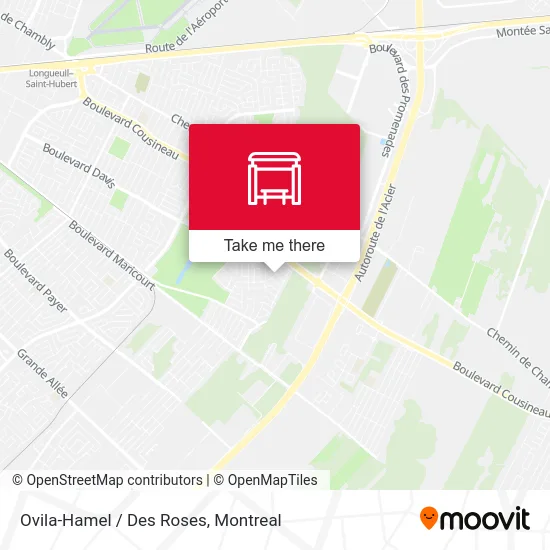 Ovila-Hamel / Des Roses map