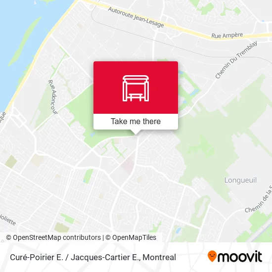 Curé-Poirier E. / Jacques-Cartier E. map