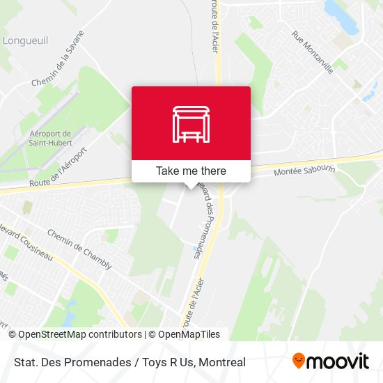Stat. Des Promenades / Toys R Us map