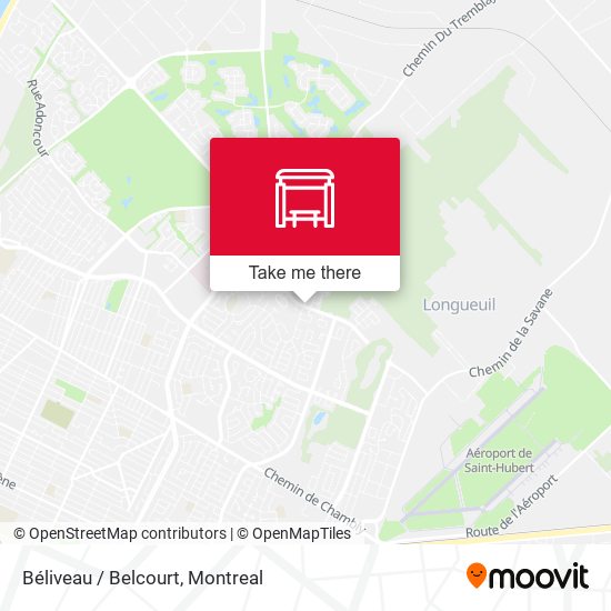 Béliveau / Belcourt map