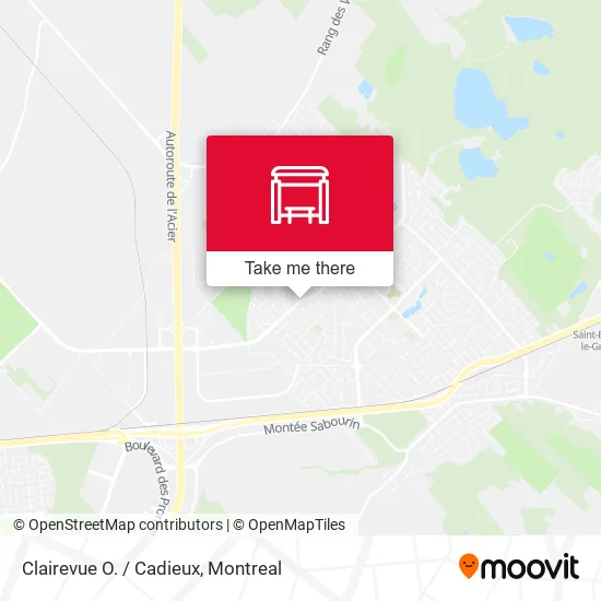 Clairevue O. / Cadieux map