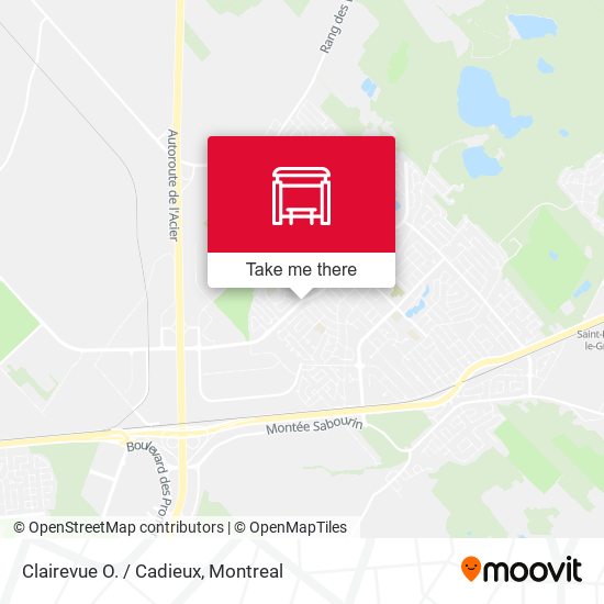 Clairevue O. / Cadieux map