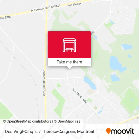 Des Vingt-Cinq E. / Thérèse-Casgrain map