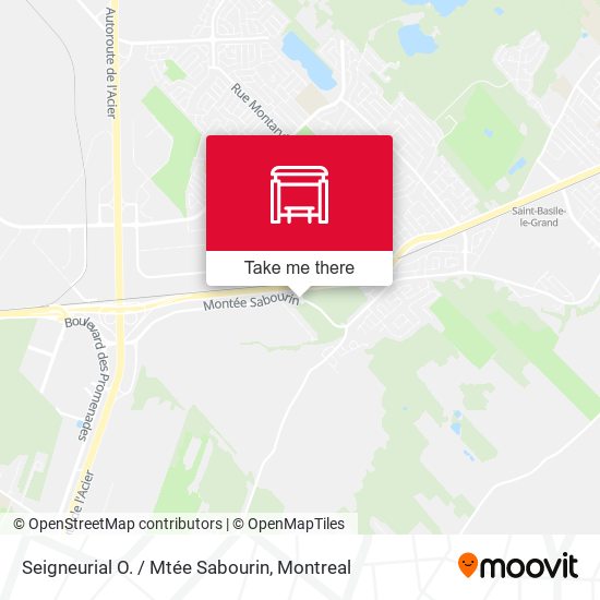 Seigneurial O. / Mtée Sabourin map