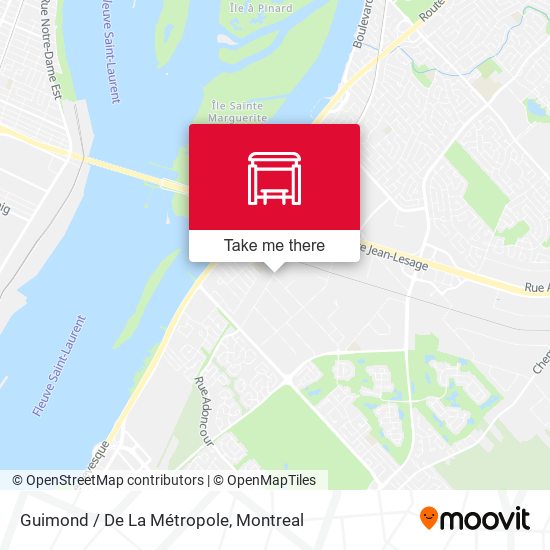 Guimond / De La Métropole map