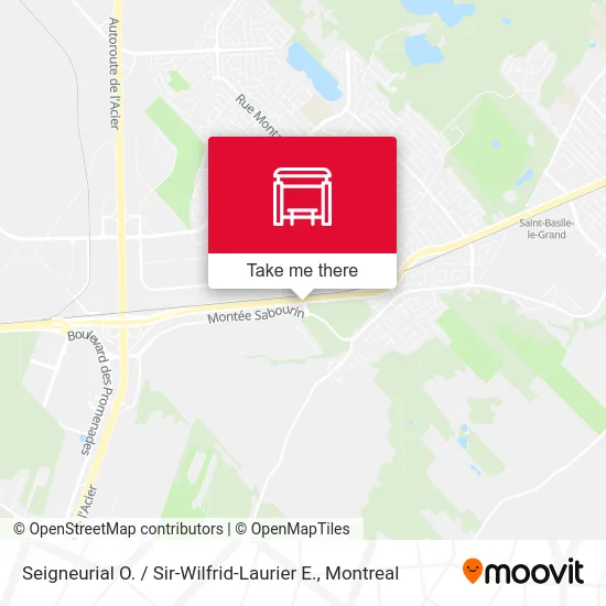 Seigneurial O. / Sir-Wilfrid-Laurier E. map