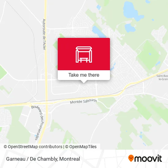 Garneau / De Chambly map