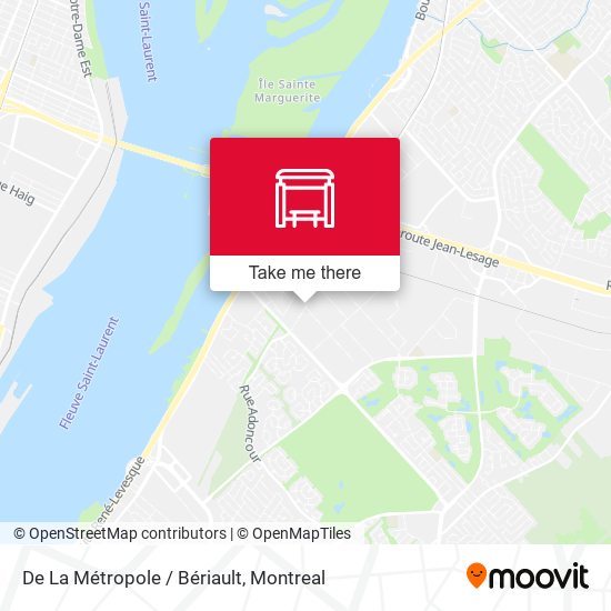 De La Métropole / Bériault map