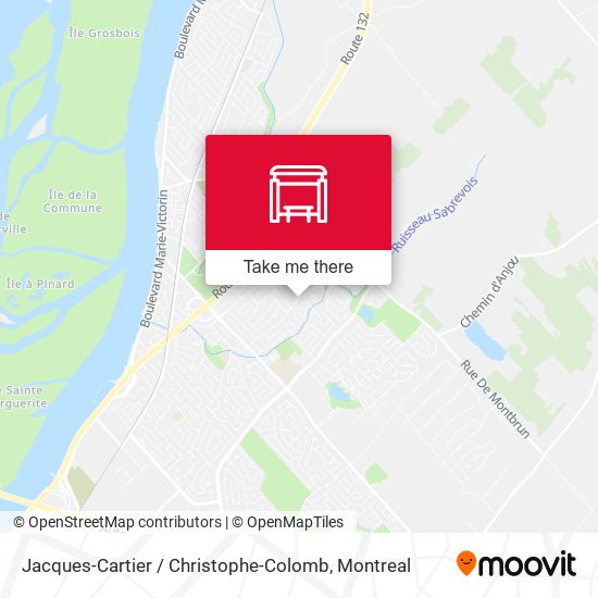 Jacques-Cartier / Christophe-Colomb map