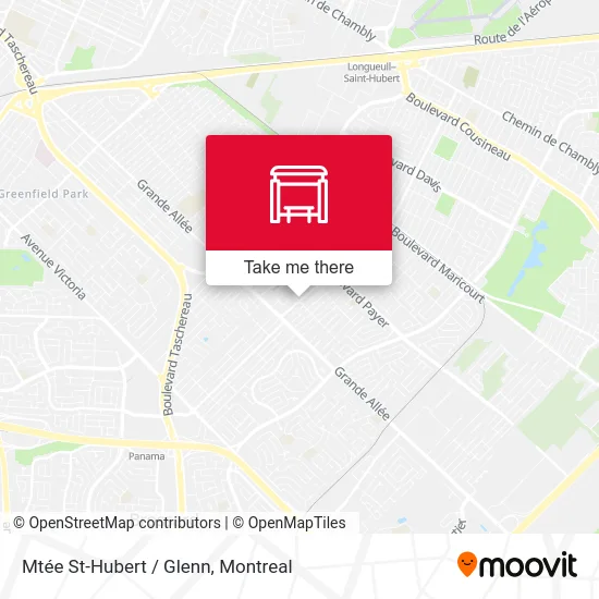 Mtée St-Hubert / Glenn map