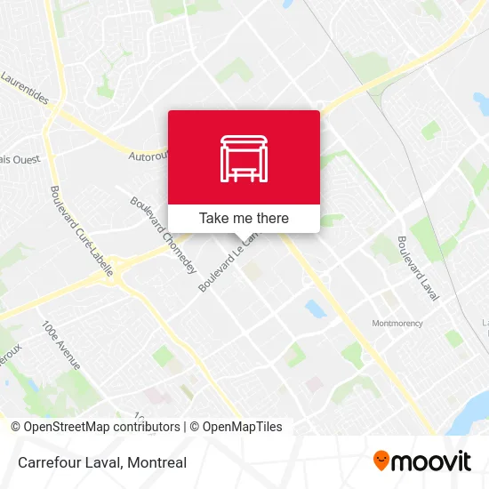 Carrefour Laval map