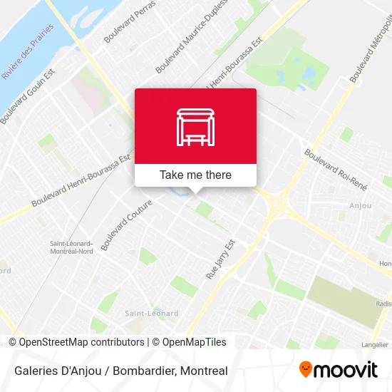 Galeries D'Anjou / Bombardier map