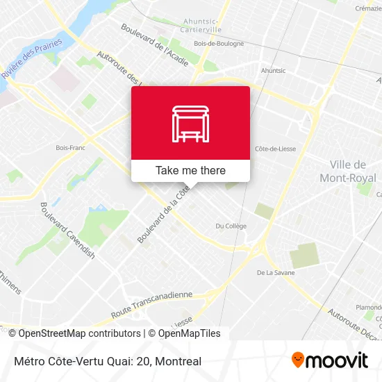 Métro Côte-Vertu Quai: 20 map