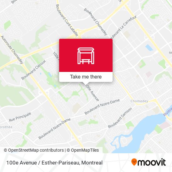 100e Avenue / Esther-Pariseau map