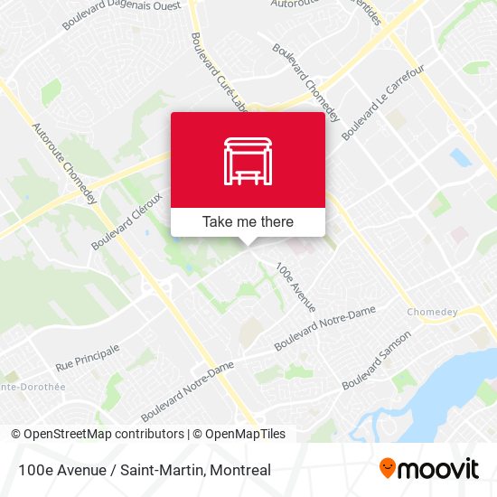 100e Avenue / Saint-Martin map