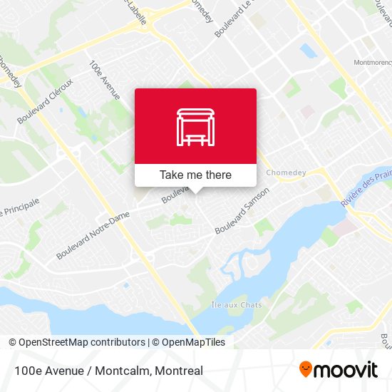 100e Avenue / Montcalm map