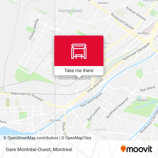 Gare Montréal-Ouest map