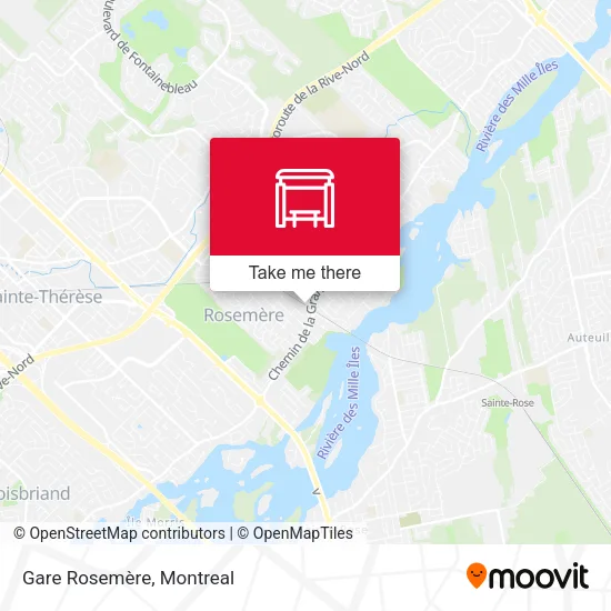 Gare Rosemère map
