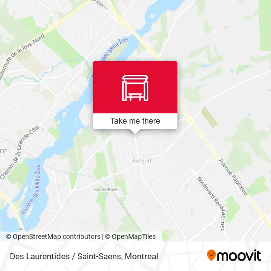 Des Laurentides / Saint-Saens map
