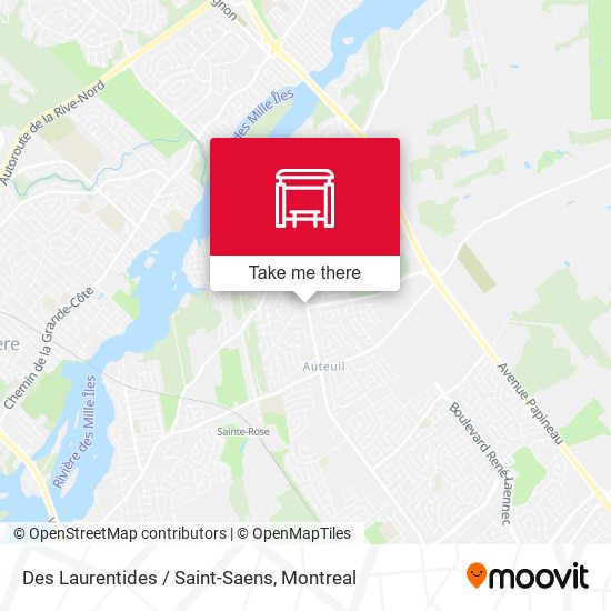 Des Laurentides / Saint-Saens map