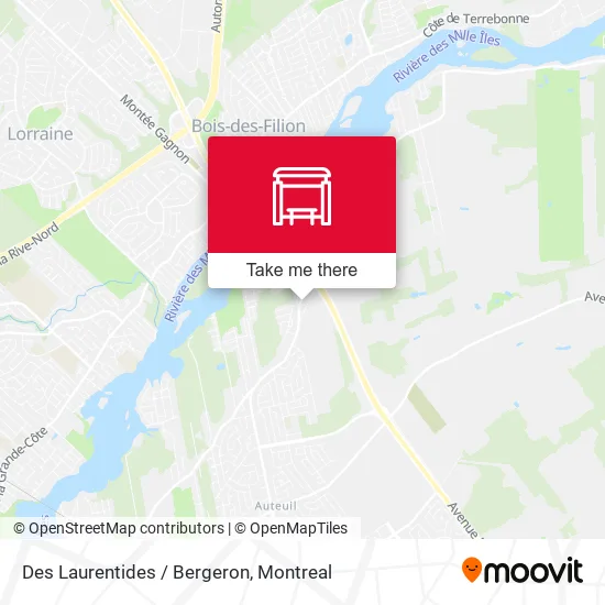 Des Laurentides / Bergeron map