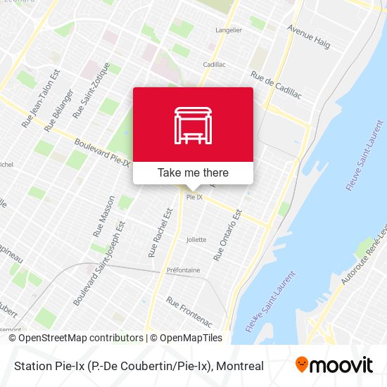 Station Pie-Ix (P.-De Coubertin / Pie-Ix) map