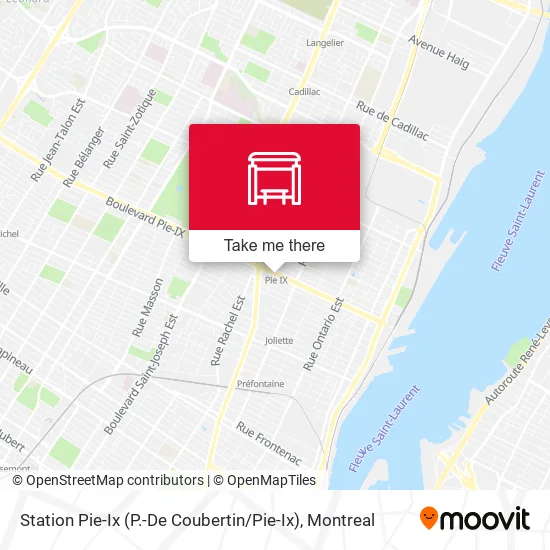 Station Pie-Ix (P.-De Coubertin / Pie-Ix) map