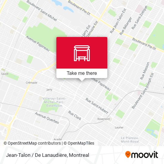 Jean-Talon / De Lanaudière map
