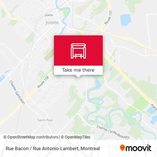 Rue Bacon / Rue Antonio-Lambert map