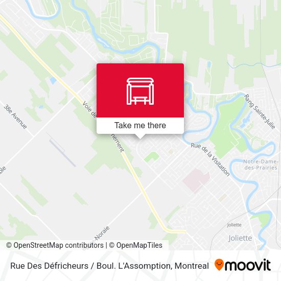 Rue Des Défricheurs / Boul. L'Assomption map