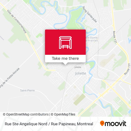 Rue Ste-Angelique Nord / Rue Papineau map
