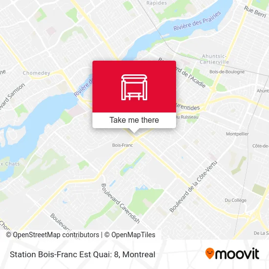 Station Bois-Franc Est Quai: 8 map