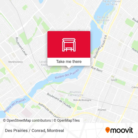 Des Prairies / Conrad map