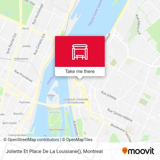 Joliette Et Place De La Louisiane map