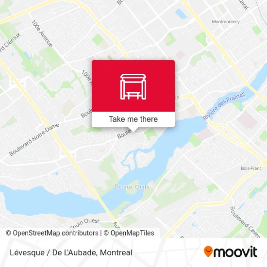 Lévesque / De L'Aubade map