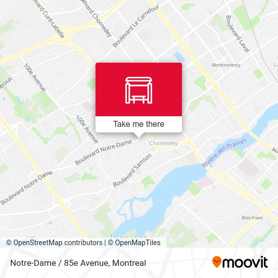 Notre-Dame / 85e Avenue map