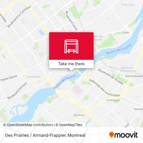 Des Prairies / Armand-Frappier map