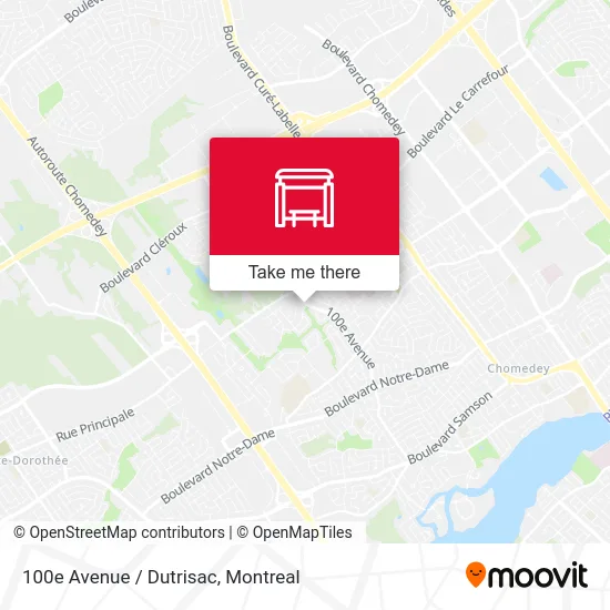 100e Avenue / Dutrisac map