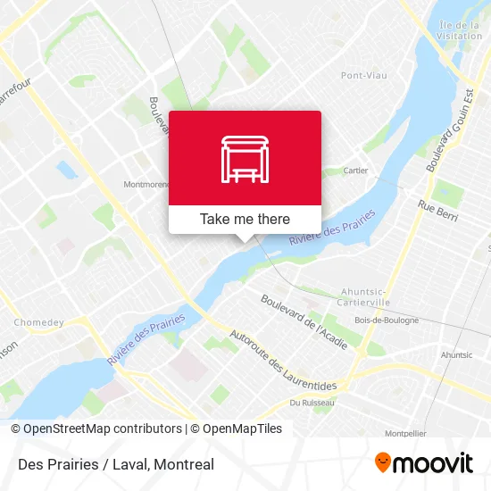 Des Prairies / Laval map
