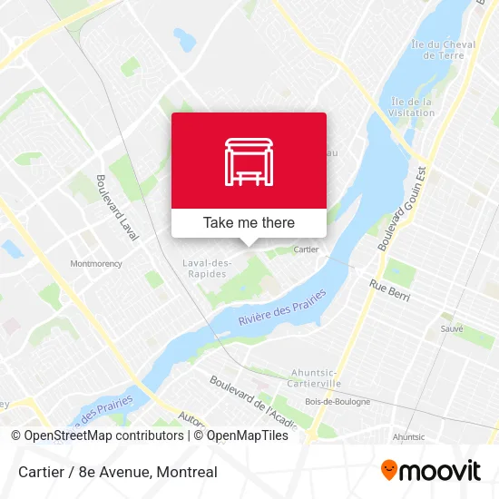 Cartier / 8e Avenue map