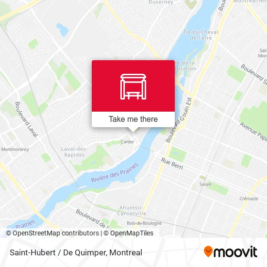 Saint-Hubert / De Quimper map