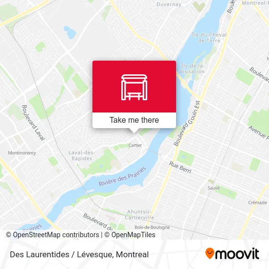 Des Laurentides / Lévesque map