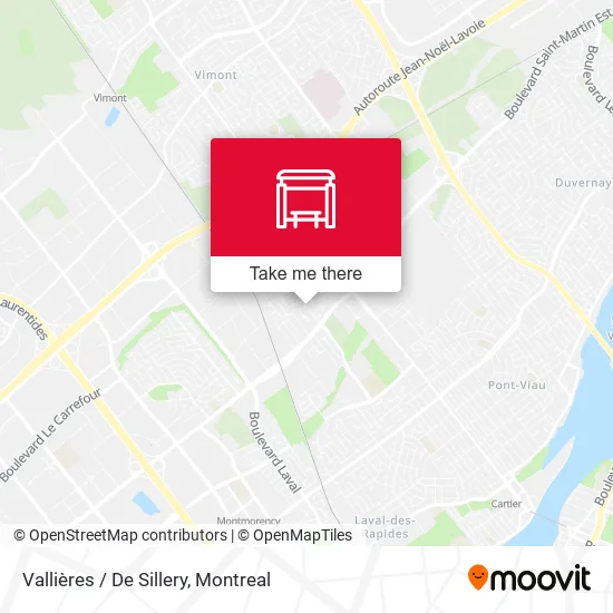 Vallières / De Sillery map