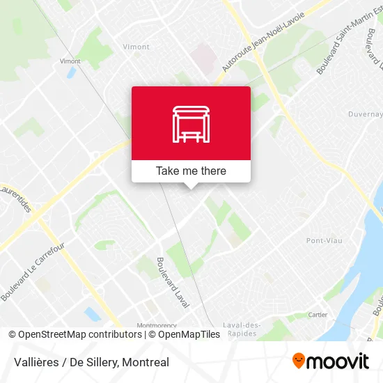 Vallières / De Sillery map