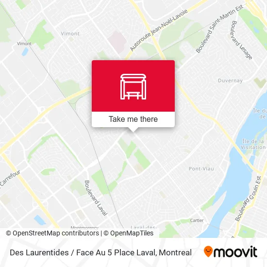Des Laurentides / Face Au 5 Place Laval map