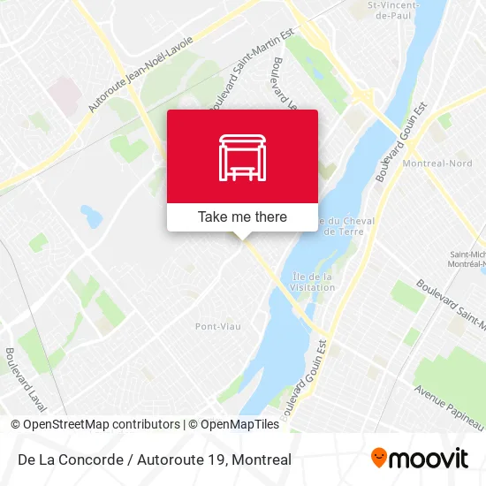 De La Concorde / Autoroute 19 map