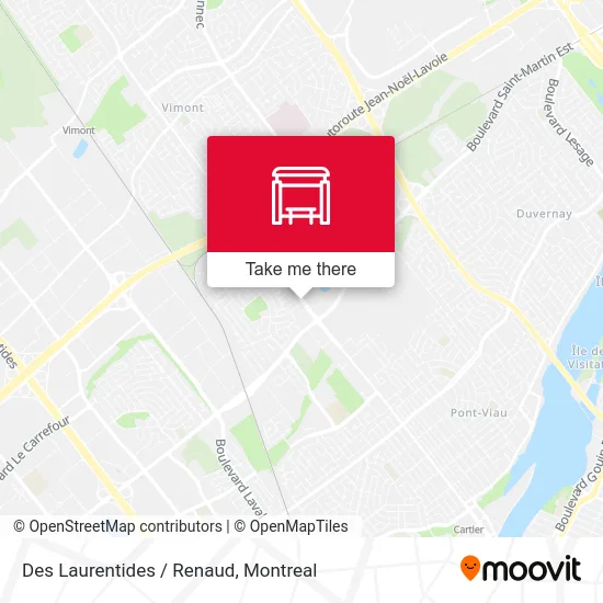 Des Laurentides / Renaud map