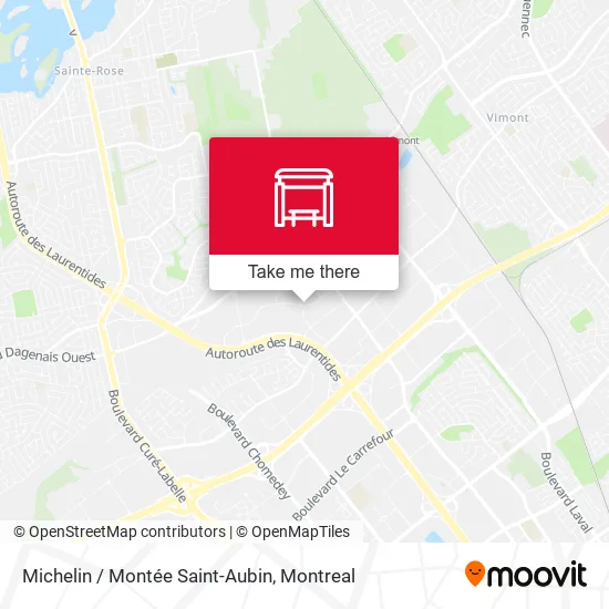 Michelin / Montée Saint-Aubin map