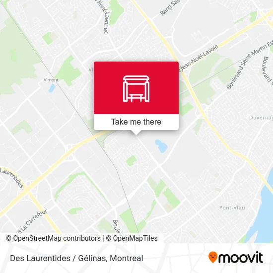 Des Laurentides / Gélinas map